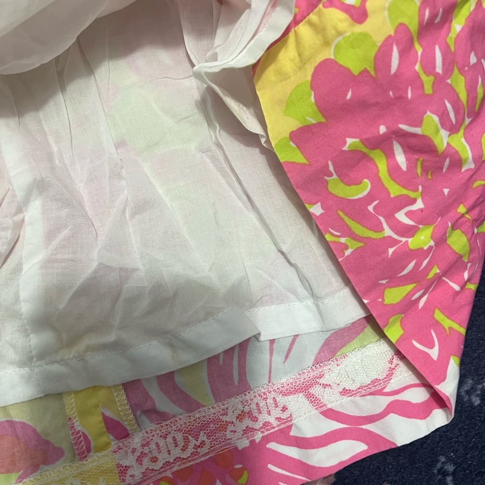 Lilly Pulitzer Dress Betsey Strapless Dress Starfruit Basketweave Womens 4 - Picture 2 of 4